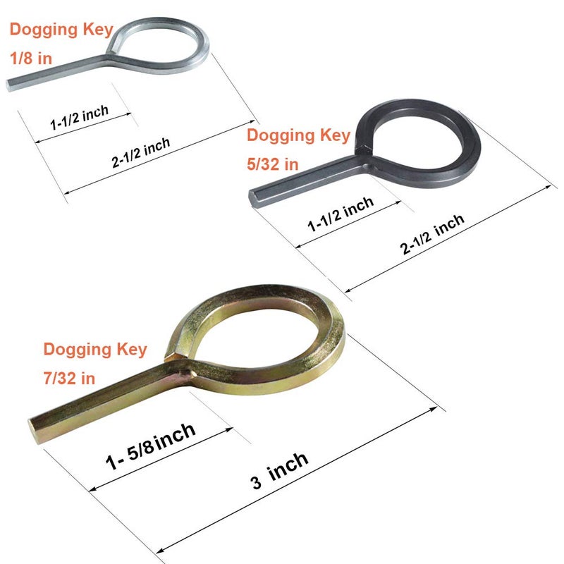 Joneaz Hex Dogging Key 1/8 inch 5/32 inch and 7/32 inch for Push Bar Panic Exit Device,Metal Dog Keys Kit 15-Piece, 3 Size - Image 2